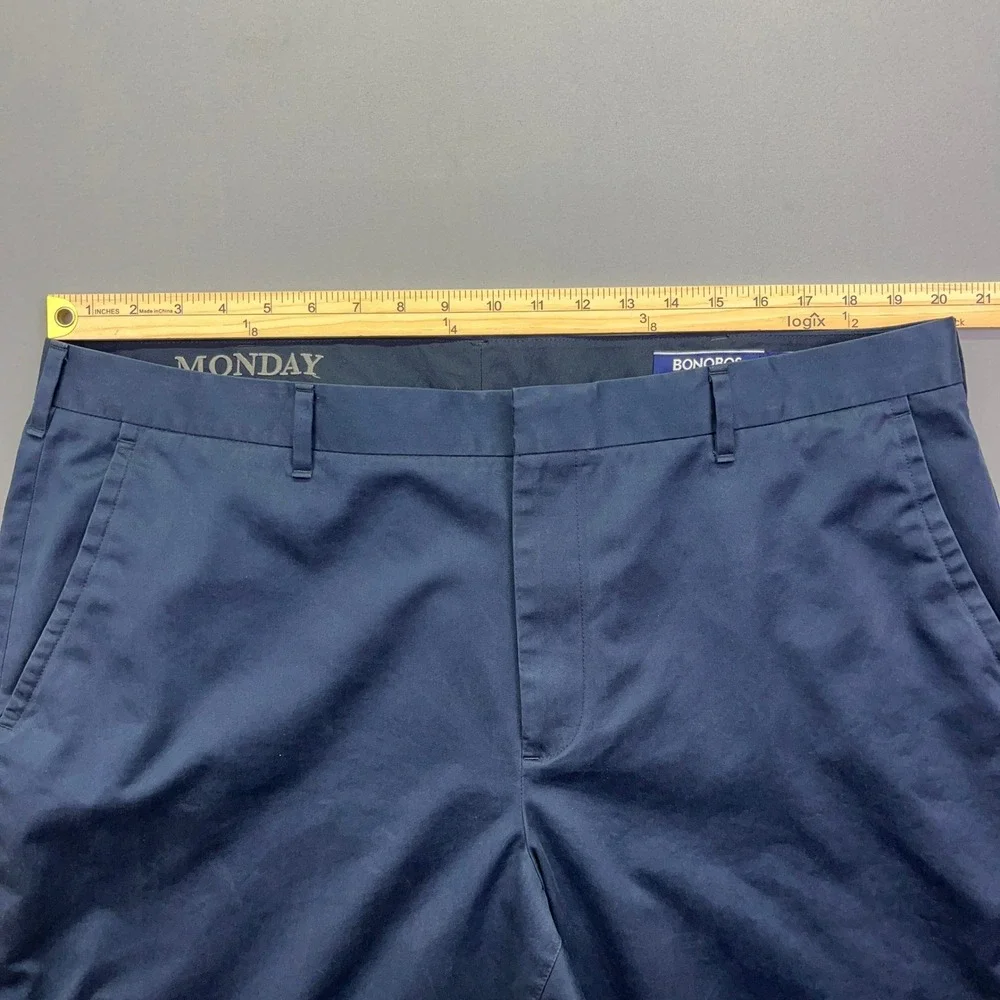 Bonobos Monday Dress Pants Straight‎ Fit Chinos Blue Cotton Blend Sz 40 Golf